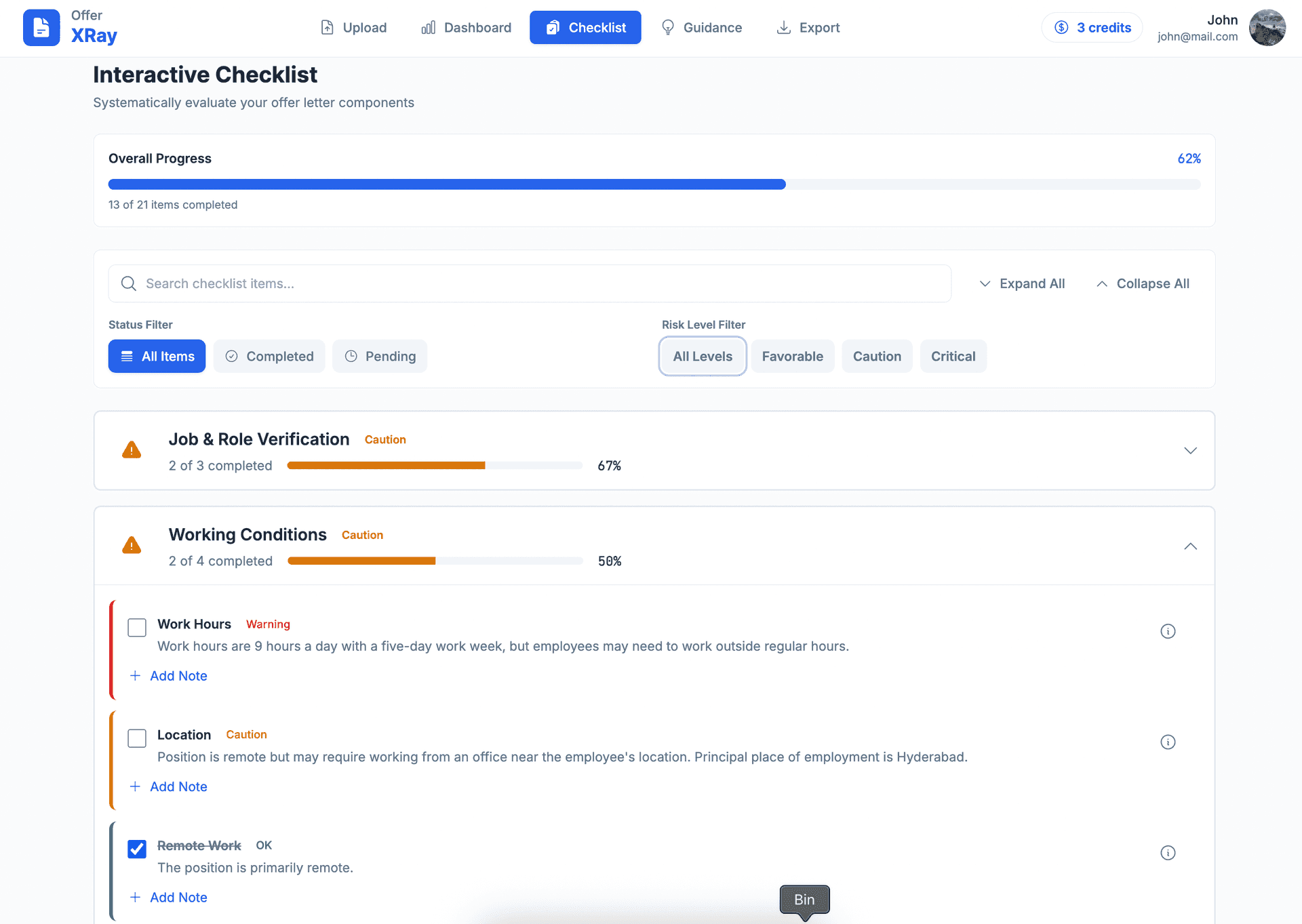 Checklist Preview